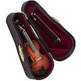 Broadway Gifts Violin Miniature with Case,Brown,1.5 x 4