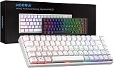 KOORUI 60% Mechanical Gaming Keyboard 69 Keys Blue Switch White Backlit USB C view 7