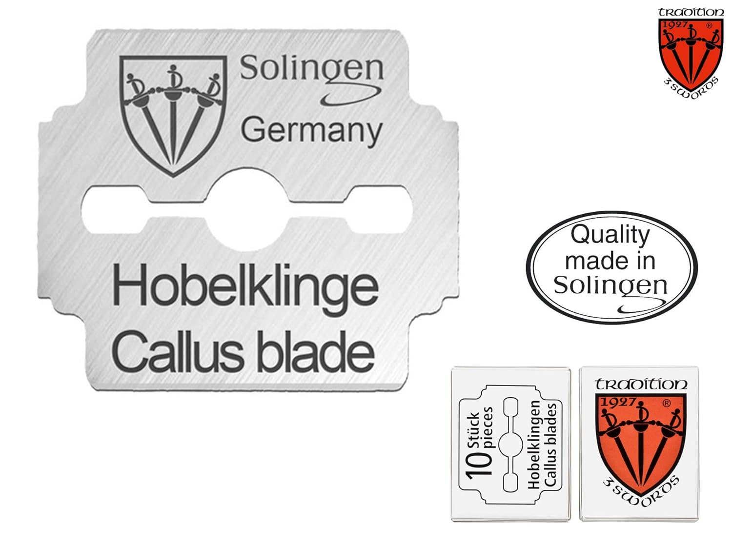 3 Swords Germany, brand quality corn plane callus remover shaver cutter eliminator razor WITH 10 extra sharp refill blades, professional pedicure foot care MADE in Solingen GERMANY by 3 Swords (55516) : Foot Rasps : Beauty