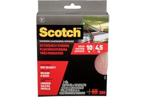 Scotch Extreme Fasteners, 1" x 10', Clear (RF6760) 2 Roll/Pack