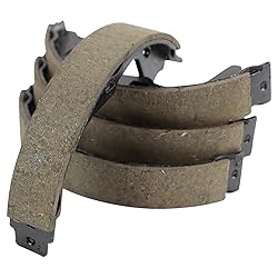 TRQ Rear Parking Brake Shoe Set Compatible with