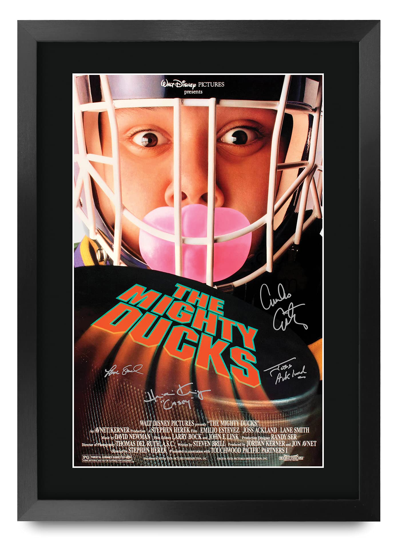 HWC Trading FR A3 The Mighty Ducks Gifts Printed Poster Signed Autograph Picture for Movie Memorabilia Fans - A3 Framed