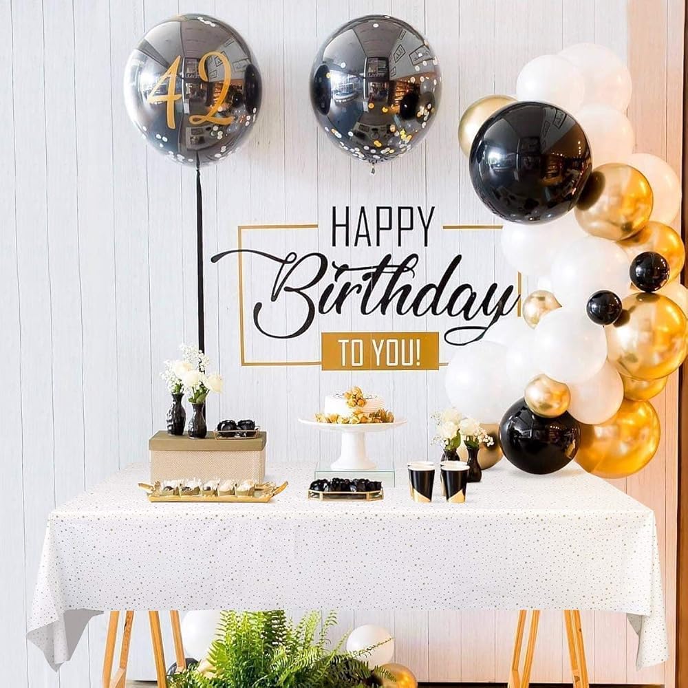 Tablecloth Plastic Disposable Table Cloth, 4 Pack Vinyl Waterprooof