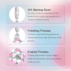 Alstade Pink Cherry Blossom Charm 925 Sterling