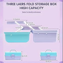 TERGOO 12in Three-Layer Multipurpose Storage Box