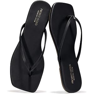 Project Cloud Square Toe Flip Flops For Women - Sandals Women(DEDICATION) | Womens Flip Flop with Memory Foam Insole Beach Es