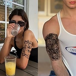 Temporary Fake Arm Tattoos Stickers Sleeves Kit