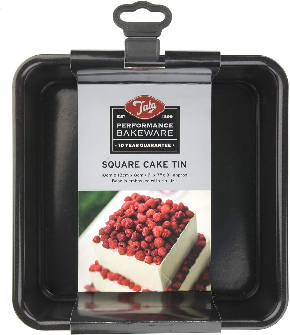 Tala Performance, Loose Base Square Cake Tin, Professional Gauge Carbon Steel with Eclipse Non-Stick Coating