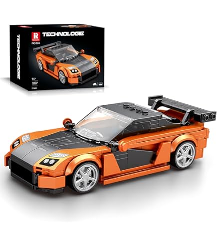 Reobrix 804 Mazda RX-7 Building Blocks Set, 1:24 Scale Model Car