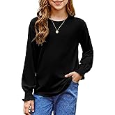 blibean Tween Girls Fall Shirts Casual Long Sleeve Tops Size 6-15 Years