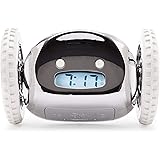 Clocky Alarm Clock on Wheels (Original) | Extra Loud for Heavy Sleeper (Adult or Kid Bed-Room Robot Clockie) Funny, Rolling, 