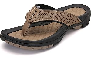 KUBUA Men's Beach Flip-Flops Water Sandals Outdoor Athletic Thong Sandal Slippers