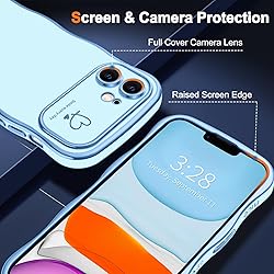 Hython for iPhone 11 Case Cute Curly Wave Frame