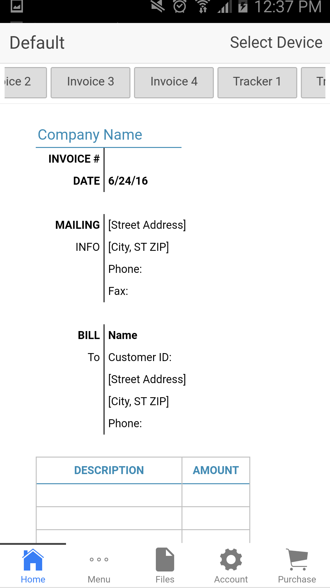 Retail Invoice