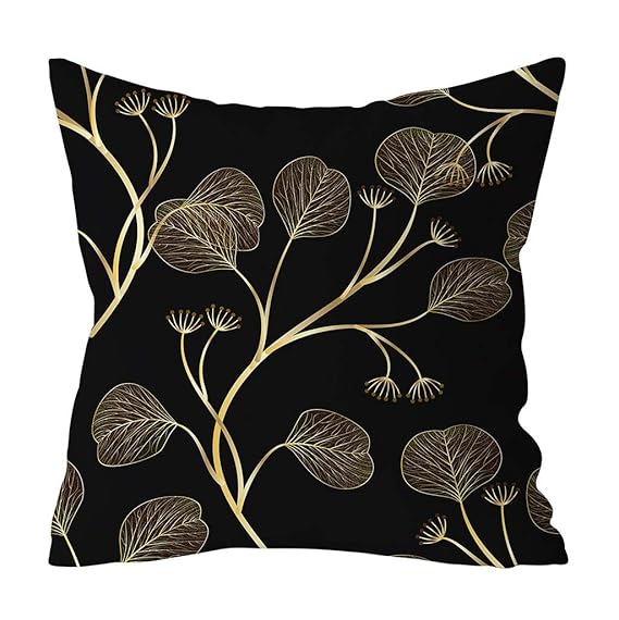 Storerine Muttertag spezielle Kissen, Gold Pflanze Druck Polyester Kissenbezug Sofa Kissenbezug Dekoration