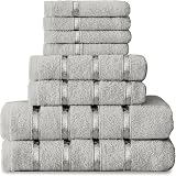 GC Gaveno Cavalia 8 Piece Towel Bale Set 450 GSM Silver 4F 2H 2B