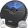 NADALY D200 Robot Vacuum and Mop Combo, Lidar Navigation Robot Vacuum Cleaner, 6000Pa Suction, 200Mins Runtime, Wi-Fi/App/Alexa Control, Self-Recharging Robotic Vacuum for Carpet Pet Hair Hard Floor