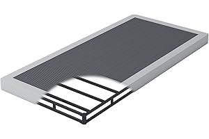 Seiugaga Twin Box Spring 4 Inch - Heavy Duty Box Spring Mattress Foundation Metal Bed Base with Fabric Cover, Noise Free Easy Assembly Non Slip 2000lbs Max