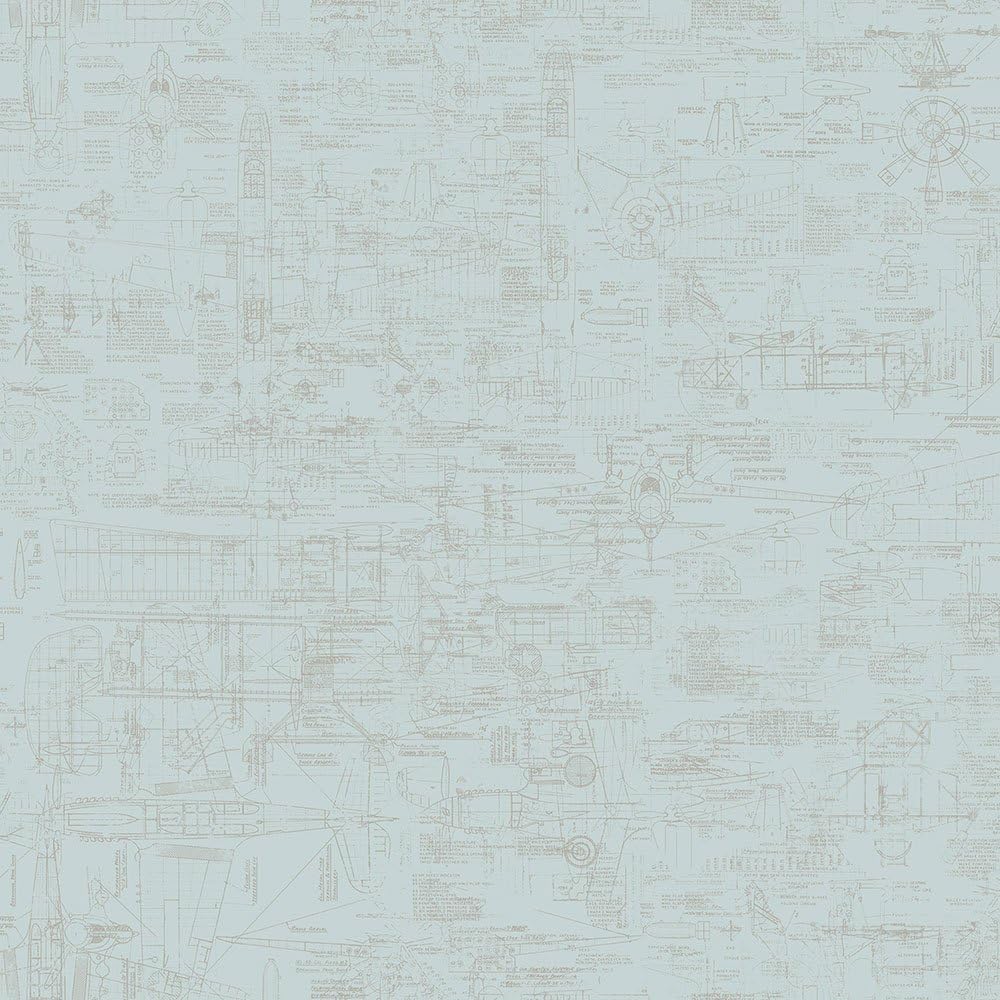 Galerie G56207 Steampunk Wallpaper, Blue, Full roll (10M x 53 cm)