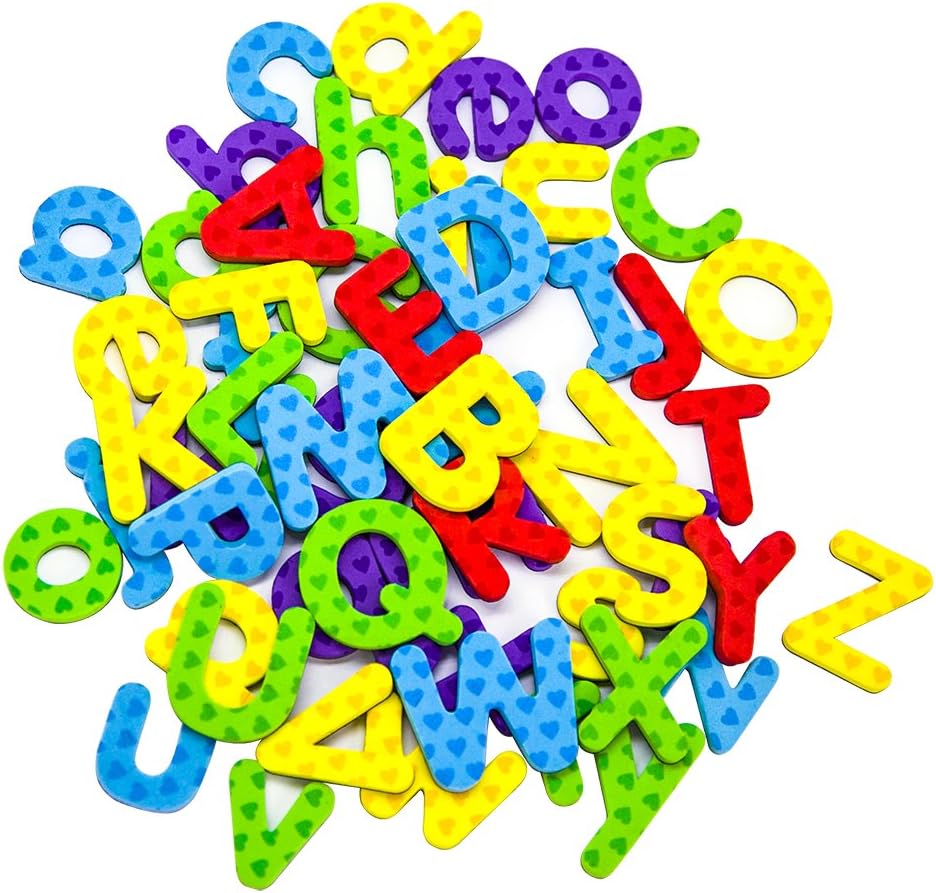 MAGTiMES Magnetic Letters and Numbers for Educating Kids in Fun -Educational Alphabet Refrigerator Magnets -112 Pieces (Letters and Numbers): Toys & Games