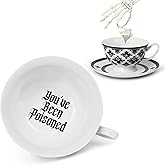 You've Been Poisoned Tea Cup and Saucer Set - Witchy Gifts, Goth Gifts For Women, Spooky - Funny Gifts For Women, Female Friend Gift Ideas, Funny Mug