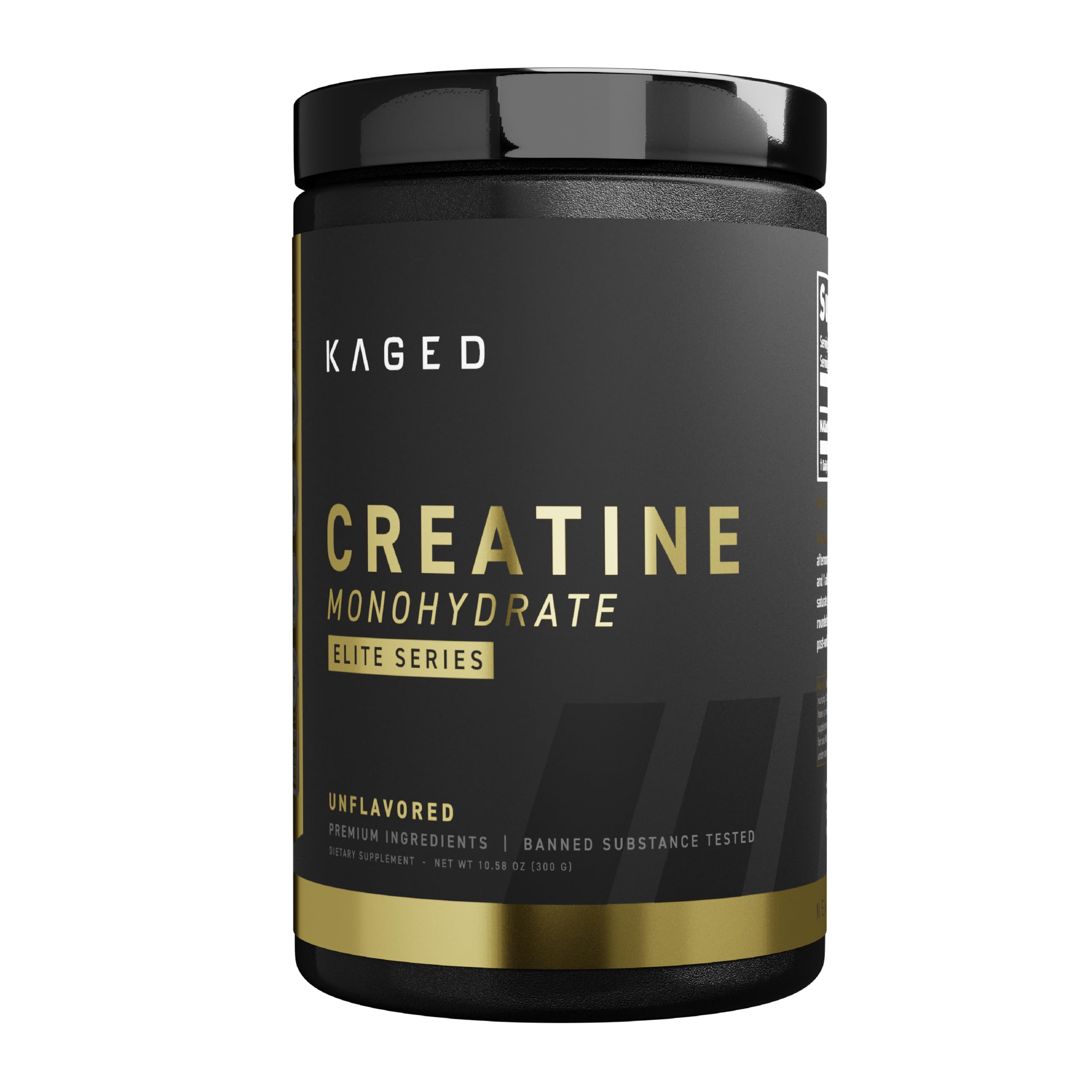 Kaged Creatine Monohydrate Elite Powder | Unflavored | Muscle Building & Recovery | MAXCatalyst for High Absorbtion | Vegan, Gluten Free, Easily Digestible | Supplements for Men & Women | 60 Servings