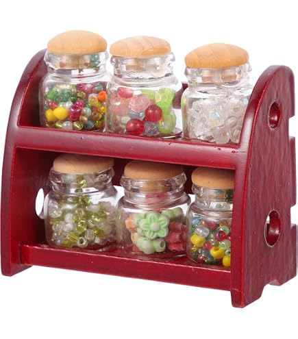 Gabinete De Madera En Miniatura Para Casa De Muñecas, Rojo