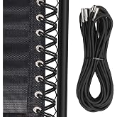 COITEK 4PCS Replacement Cord for Zero Gravity Chair, Universal Elastic Repair Cord for Recliners Replacement Laces Rope for Lounge, Bungee Beach Chair (Black)