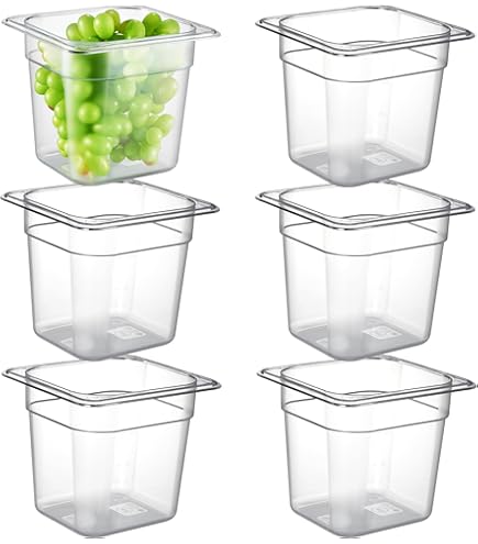Vaschette Alimentari Cambro Camwear Trasparenti - Policarbonato, Misura 1/6, 6 Pezzi - Foto 5