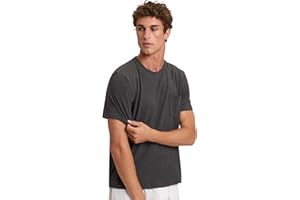 Cozy Earth Men’s Stretch-Knit Lounge Tee - Relaxed Fit, Short Sleeve Shirt for Men - Soft Breathable