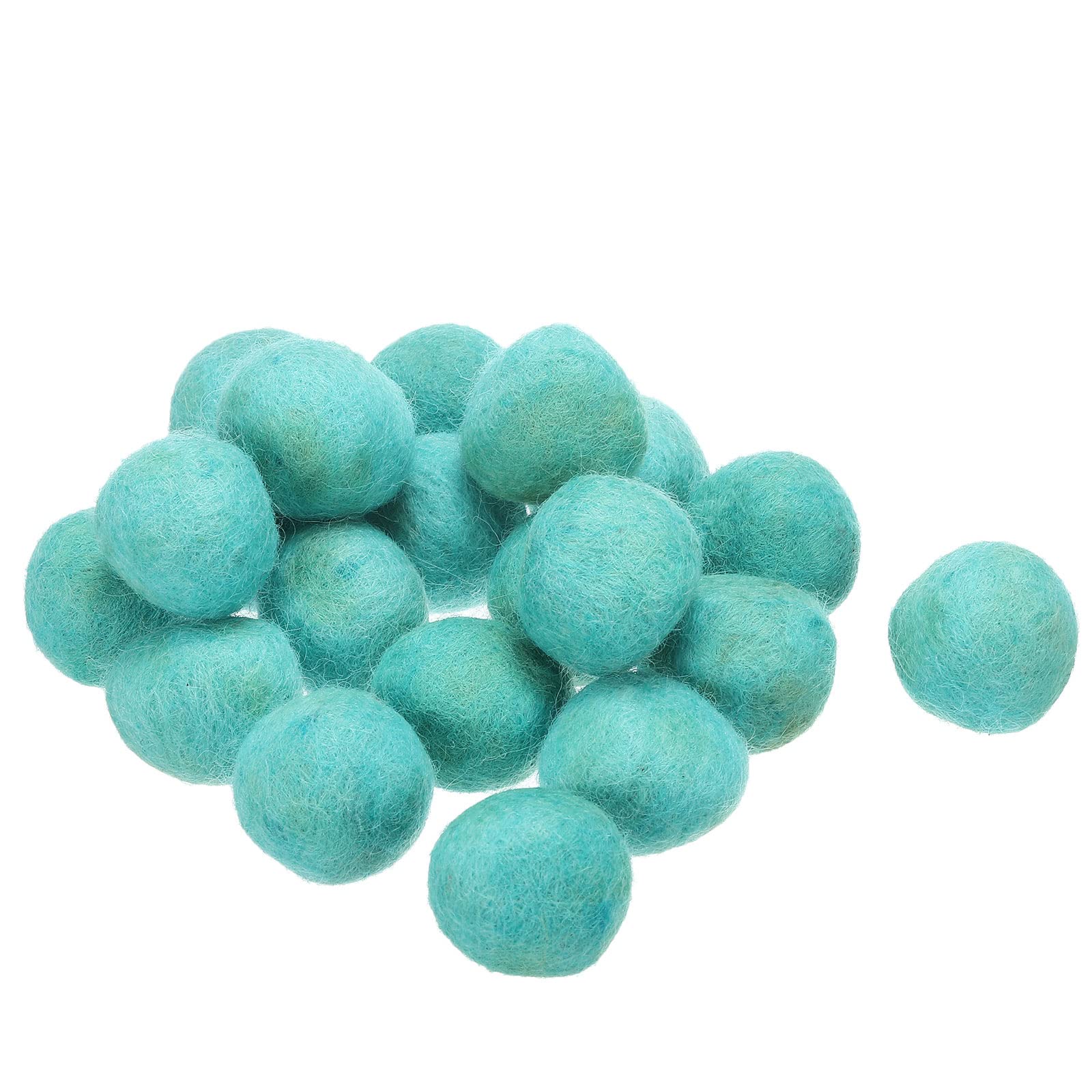 PATIKIL Wool Felt Ball Beads Wool Felting Pom 3cm 30mm Green for Home Crafts Handcrafts Project DIY Pack of 20