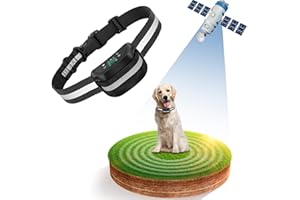 GPS Wireless Dog Fence System, Invisible Electric Fence for Dogs, Range 99-3249ft, Adjustable Warning Strength, Rechargeable,