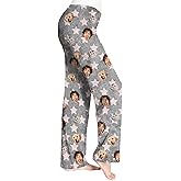Flannel Pajamas Customized, Custom Pet Face Pajama Pants, Personalized PJ Pants with Photo, Christmas Pants for Men Women