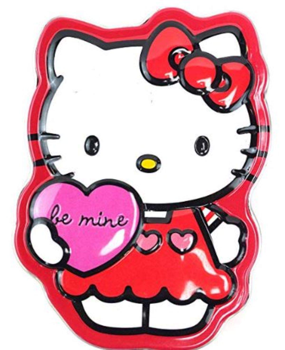Amazon Com Hello Kitty Be Mine Sweet Hearts Candy Tin One 1 Heart Shapped Candies Grocery Gourmet Food