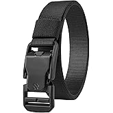 NVKIC 1 Inch Wide Nylon Belts for Men Quick Release Magnetic Buckle Lightweight Skinny Webbing Golf Belt