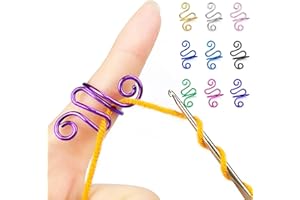 Handmade Crochet Rings, Belifair Adjustable Crochet Tension Ring for Knitting and Crocheting, Crochet Gift for Knitting Lovers - Size 7-11, Purple