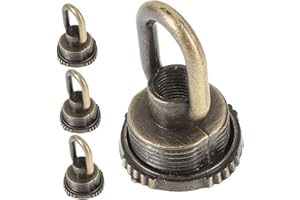 HOUDERCO 4pcs Hook and Eye Ring for Ceiling Lights Lamp Parts Hanging Light Fixtures Replacement
