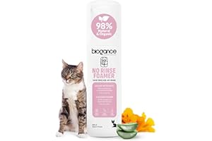 Biogance Waterless Cat Shampoo (200ml) – Cat Dry Shampoo Cleanses, Refreshes & Deodorizes – No Rinse – Infused with Aloe Vera