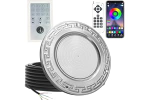 SALIFA Pool Lights for Inground Pool, 60W 10 Inch Color Changing LED Inground Pool Light with Controller, Remote and APP Control for Wet Niche, Underwater Swimming Pool Lights, 150 Foot Cord
