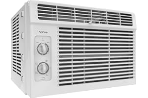 hOmeLabs 5000 BTU Window Mounted Air Conditioner - 7-Speed Window AC Unit Small Quiet Mechanical Controls 2 Cool and Fan Sett