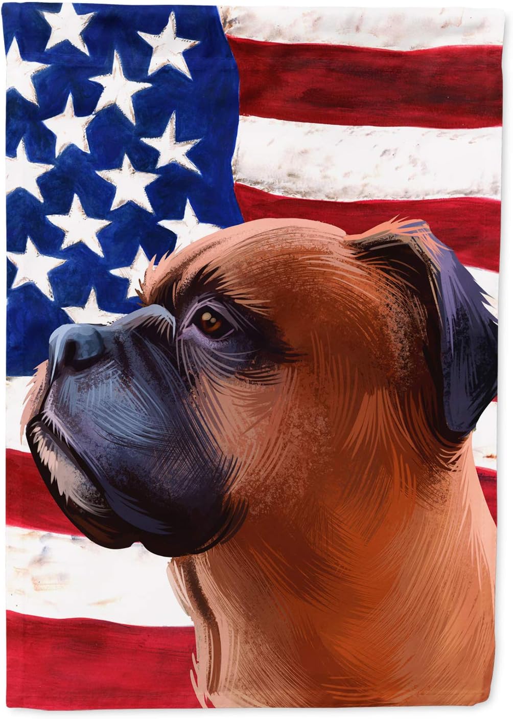 Caroline's Treasures CK6454CHF Boxer Dog American Flag Flag Canvas House Size, Large, Multicolor
