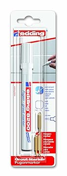 edding 4-8200-1-4049 Spezialmarker, 8200 Fugenmarker DIY Spezialmarker, 2-4 mm, weiß