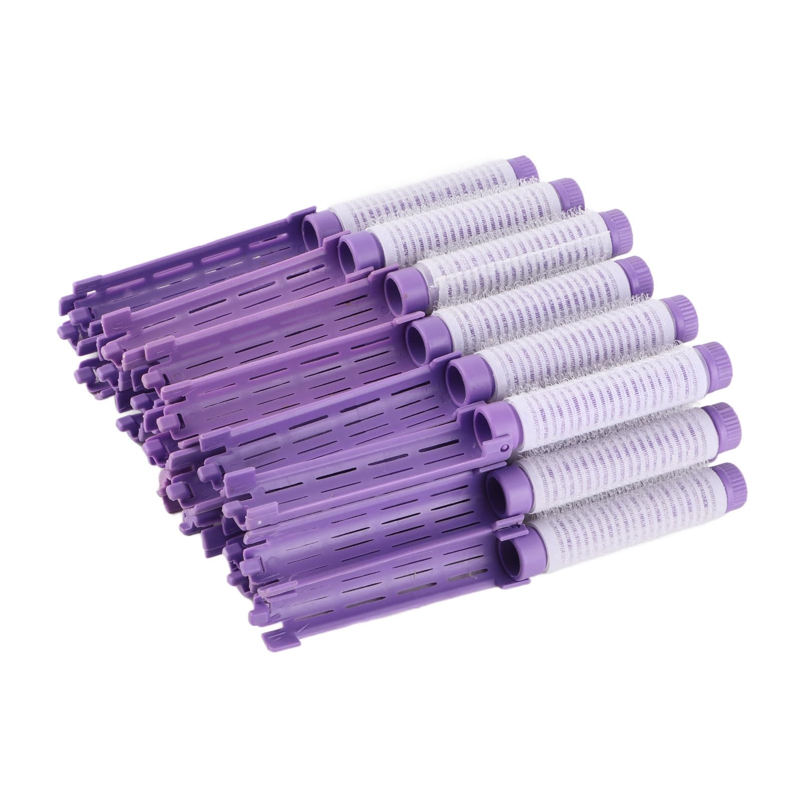 Purple Fluffy Hair Perm Rods, 20PCS Professional Curling Rods for Soft & Plump Curls, Large Kit for Women
