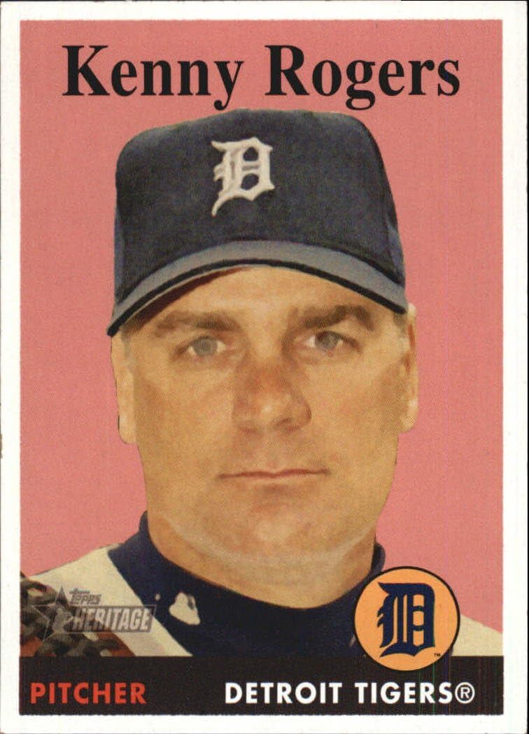 2007 Topps Heritage Baseball Card 463 Kenny Rogers