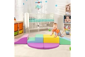 Joyspirit Toddler Foam Climbing Blocks Set - 6PCS Indoor Active Playset, Promotes Physical Development