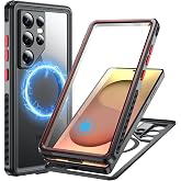 WIFORT for Samsung Galaxy S25 Ultra Waterproof Case Magnetic, [Rugged Stainless Steel] [Fit for MagSafe] [Screen Protector &amp; Lanyard], Heavy Duty Protection Water Proof Metal Phone Cover - 6.9" Black