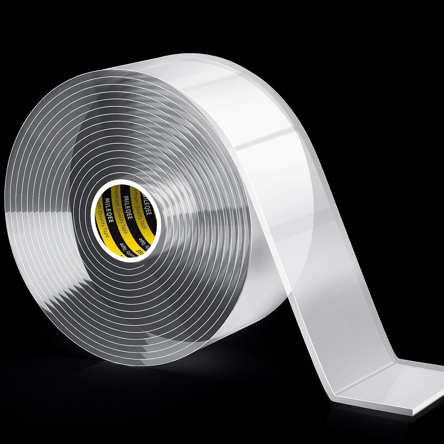 MILEQEE Double Sided Tape Heavy Duty, Transparent, 30mm x 3m/Roll