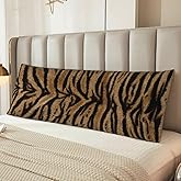 Sovvin Animal Tiger Print Body Pillow Cover Long Pillow Case with Zipper Decorative Soft Cushion Bedding Pillowcase for Couch Bedroom, 20x54 Inch