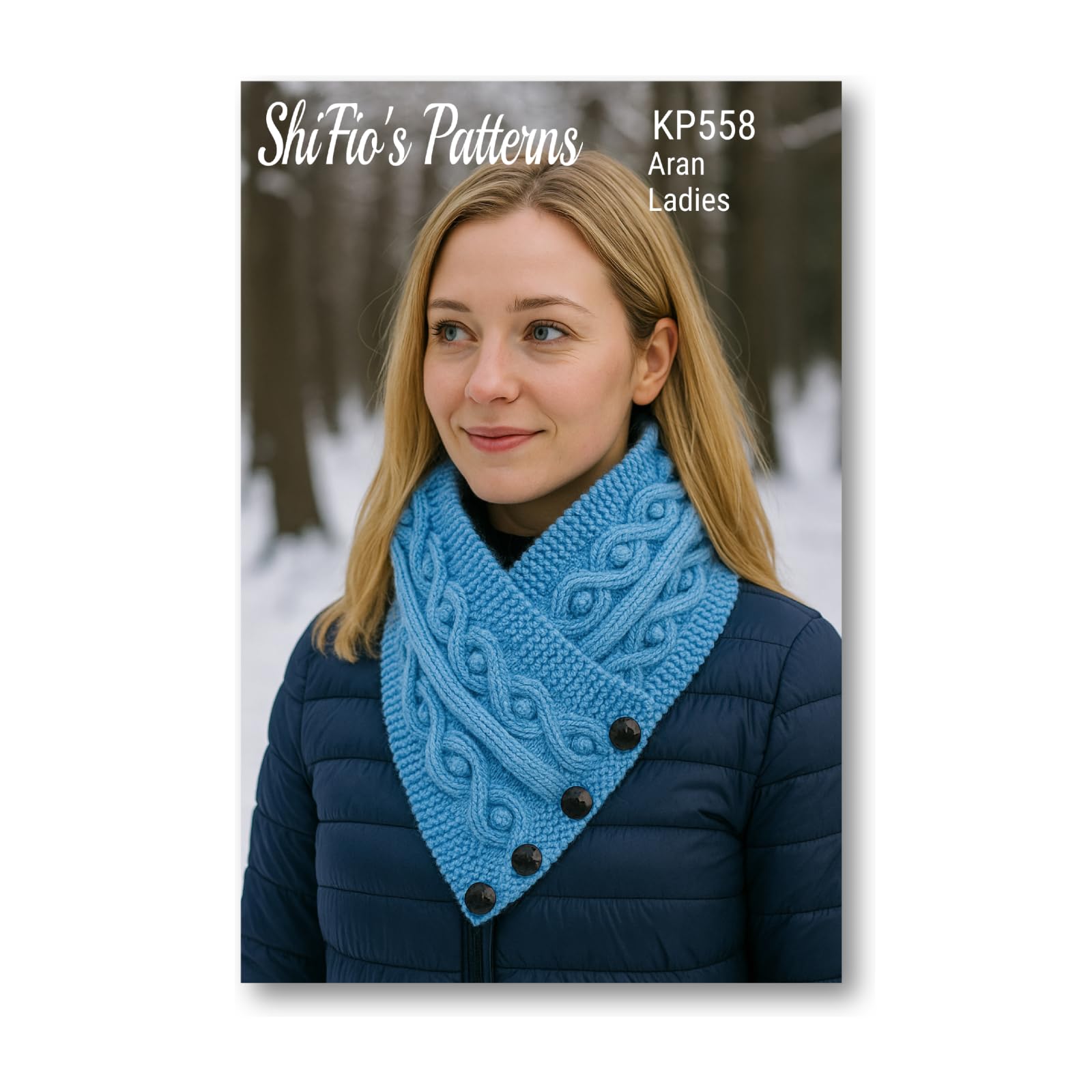 ShiFio's Patterns Paper booklet Knitting Pattern Neck Warmer & Scarf Pattern - KP558