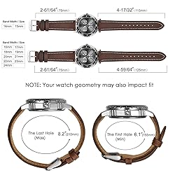 BISONSTRAP Watch Strap 19mm, Vintage Leather